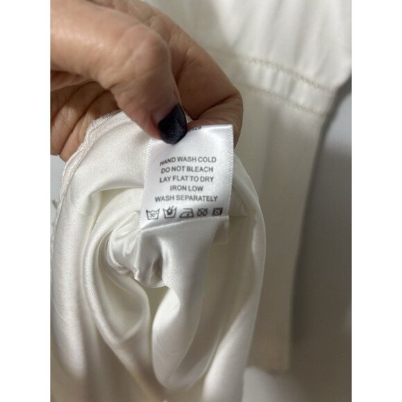 Lovers + Friends Daphne Mini Dress in Ivory with Lace Applique Size M - Picture 7 of 7